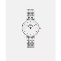 丹尼尔惠灵顿(Daniel Wellington)女士机械表复古风白色表盘银色不锈钢防水28mm手表