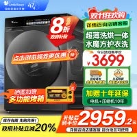 小天鹅(LittleSwan)小乌梅 滚筒洗衣机10KG水魔方防缠绕智能投放大筒径 [洗烘一体]TD100SC81