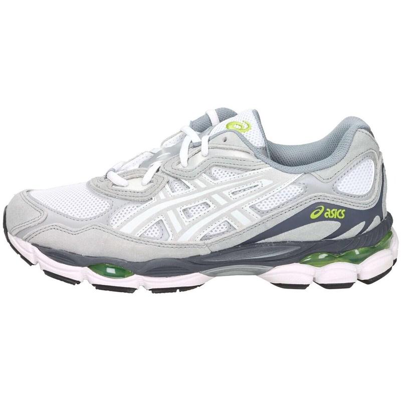 ASICS跑步鞋男轻便舒适缓震效果耐磨防滑支撑稳定白色灰色配色