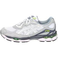 ASICS跑步鞋男轻便舒适缓震效果耐磨防滑支撑稳定白色灰色配色