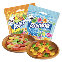 阿尔卑斯乐嚼Q袋装50g软糖动物虫虫造型混合口味凝胶糖果零食品
