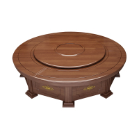 臻远 ZY5110202 电动餐桌餐厅大圆桌转盘餐桌椅组合 2米圆桌 10把餐椅