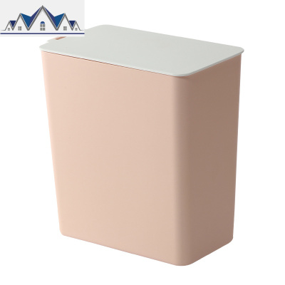 桌面翻盖垃圾桶卧室客厅家用小垃圾筒迷你可爱办公室带盖纸篓 三维工匠