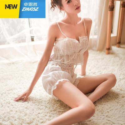 性感睡衣挑逗吊带睡裙两件套日式诱惑女蕾丝调情家居服女季卓思哲