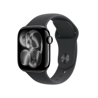 MEVH4CH/B Apple Watch S11 GPS 46毫米亮黑色铝金属表壳 黑色运动型表带-M/L