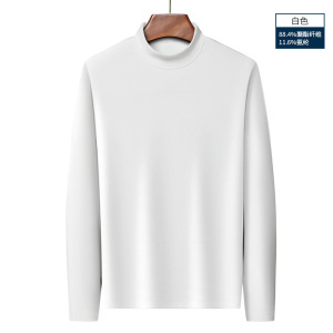 秋冬季新款长袖T恤男士打底衫德绒自发热圆领纯色保暖卫衣男