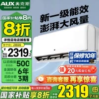 奥克斯(AUX)2匹空调挂机壁挂大风量一级省电节能速冷暖家用除湿自清洁以旧换新国家补贴50GW/BpR3ZAQK(B1)