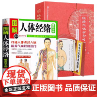 [2册]图解人体经络使用手册+经络穴位古今对照挂图(精装典藏版) 图解多种经脉疏通方法正版书籍