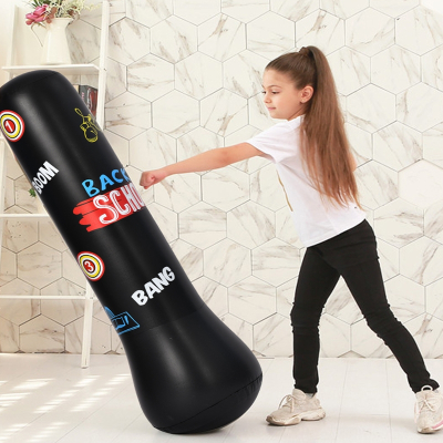  迈高登儿童健身充气拳击柱立式沙袋不倒翁解压沙包成人家用打拳训练器材