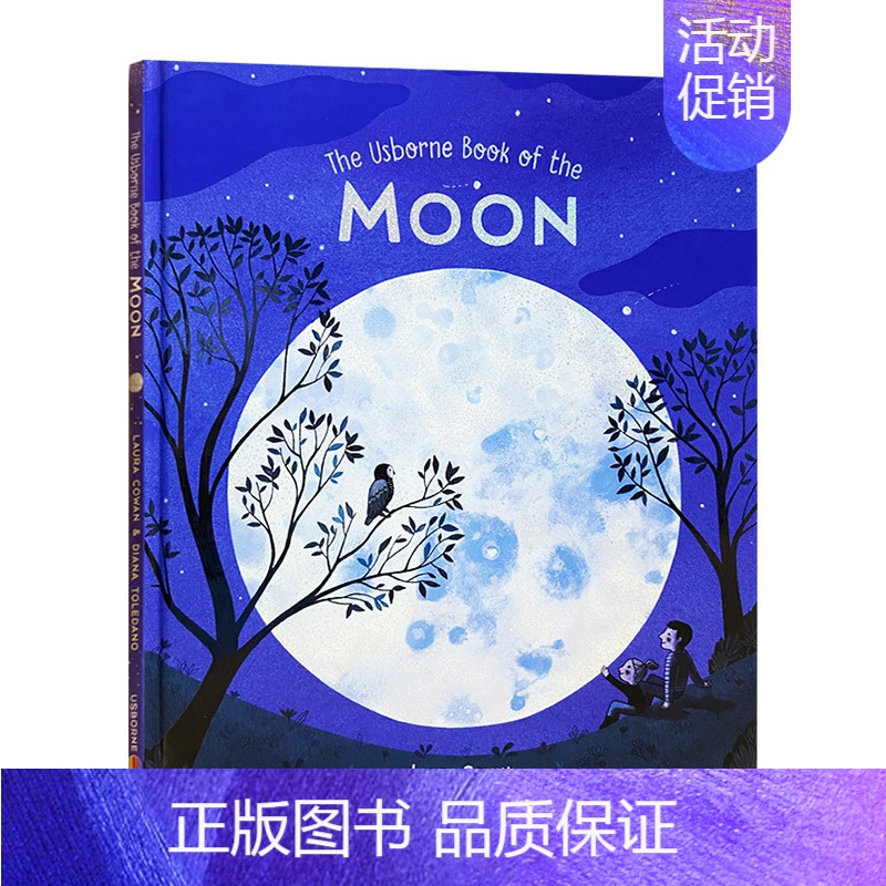 [正版]月亮 科普认知 The Usborne Book of the Moon 英文原版幼儿英语启蒙书籍 进口单词故事