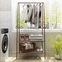 家时光 衣架落地卧室晾衣架落地单杆式室内挂衣架折叠晒衣架简易衣帽架