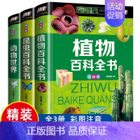 [3册]昆虫+植物+动物百科 [正版]精装彩图注音 珍藏版昆虫百科全书 恐龙百科全书 大百科中国未解之谜植物动物儿童百科