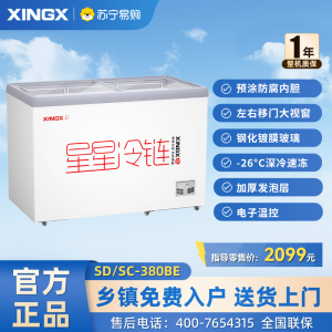 星星(XINGX) SD/SC-380BE 380升展示柜卧式冷藏冰柜商用全冷冻冷藏展示柜 超市卖场组合柜大容量