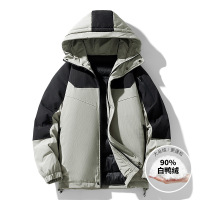 羽绒服男冬季新款韩版情侣潮牌户外连帽90白鸭绒抗寒加厚保暖外套