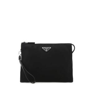 普拉达(PRADA)再生尼龙手拿包多功能百搭配色时尚女士 clutch 单 BLACK