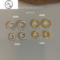 JiMi迷你耳骨圈银银镀14K金锆石细耳圈简约气质耳扣极简ins耳环不用摘