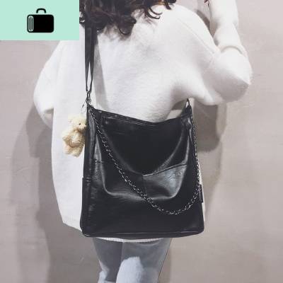冬季大包包女2019新款ins简约大容量托特包学生链条单肩斜挎包潮NEW LAKE女士单肩包
