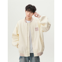 情侣棉服年提花夹克男女美式冬季复古新款设计棒球拼接宽松