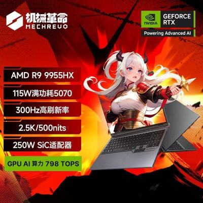 [政府补贴]机械革命(MECHREVO)机械革命蛟龙16Pro游戏本 R9-9955HX/5070 仓岩灰 32G+1T 学生设计AI电竞游戏笔记本电脑