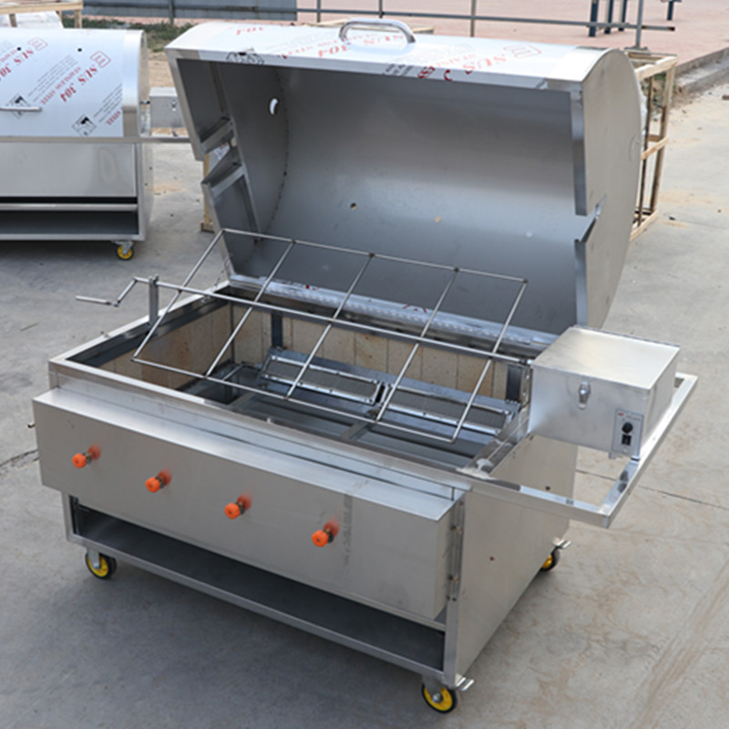 商用全自动旋转烤全羊炉子架子烤羊腿羊排猪鸡兔子烧烤箱燃气时光旧巷