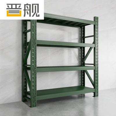 晋舰货架仓储库房储物架军绿色四层主架800kg/层重型200*60*200cm