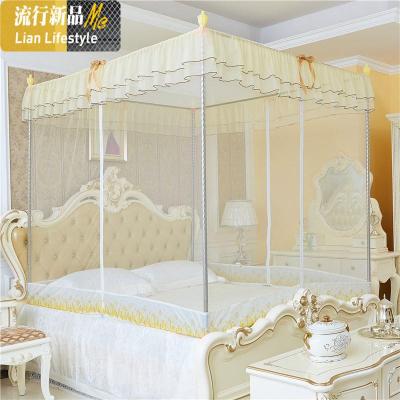 防摔拉链蚊帐1米5x1.9忟账一米八乘两米二家庭用2床妏帳子 三维工匠