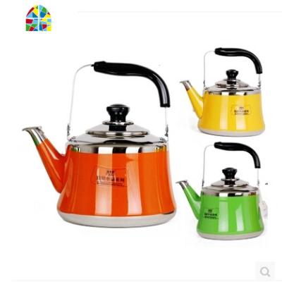 鸣音加厚大容量不锈钢304烧水壶煤气燃气彩色水壶电磁炉4L5L FENGHOU 4L绿色