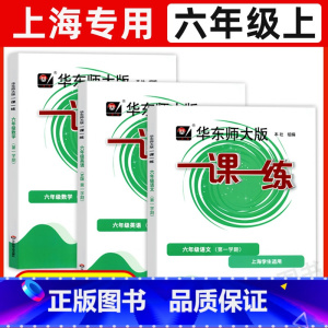 6年级上 语数英[3册] 六年级 [正版]华东师大版一课一练六年级上下册语文数学英语普通版增强版6年级上海沪教版初中教辅