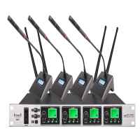 迪玠宝(DISJBO)SM418一拖四无线会议麦克风 会议室 酒店 礼堂 防啸叫麦克风