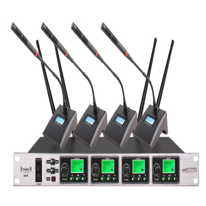 迪玠宝(DISJBO)SM418一拖四无线会议麦克风 会议室 酒店 礼堂 防啸叫麦克风