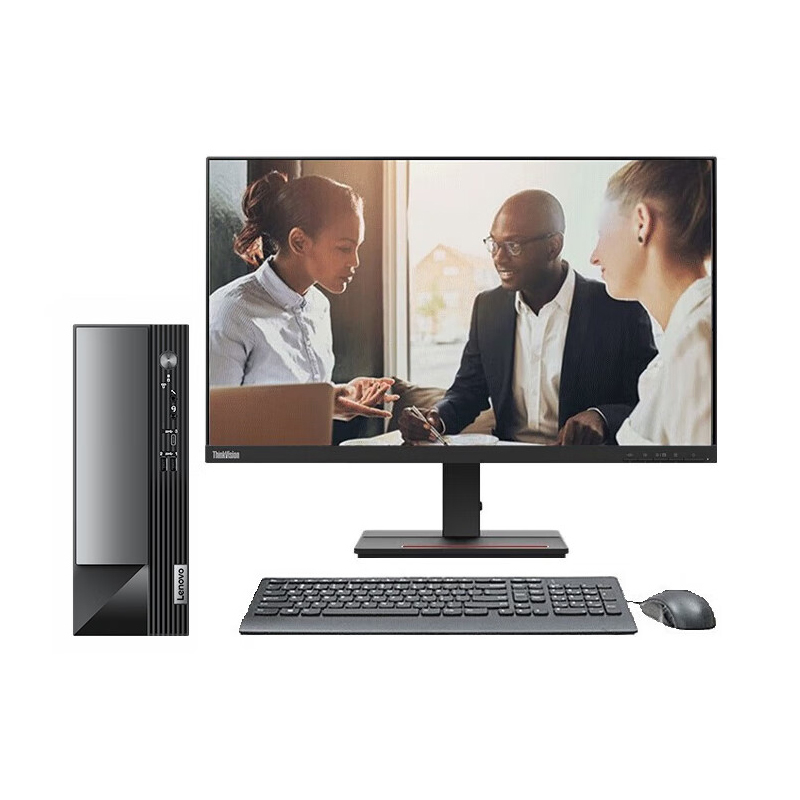 联想(Lenovo)扬天M4000q 个人商务台式机电脑整机 定制(i3-12100 16G 512G SSD wifi6 win11 )配27英寸显示器