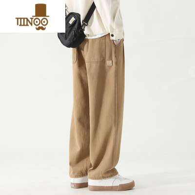 YANXU美式高街阔腿工装裤子男款vibe复古休闲长裤潮牌宽松直筒裤