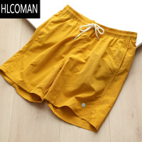 HLCOMAN情侣款 夏季薄款男士运动透气沙滩裤 女士休闲宽松直筒短裤k