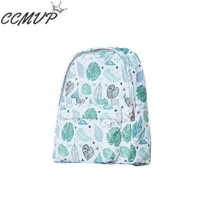CCMVP品牌质量保证-CCMVP轻奢品牌双肩包女新款防泼水背包时尚印花休闲丛叶默认颜色