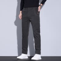 |新裤子男秋冬款加绒加厚休闲裤男士宽松直筒百搭商务