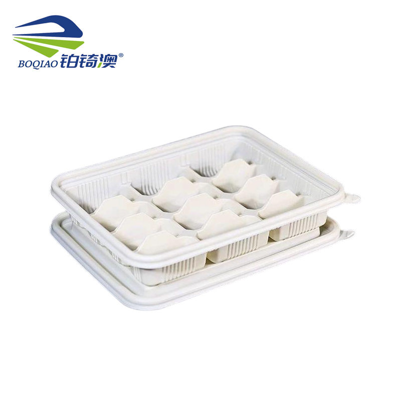 铂锜澳 12格玉米淀粉基饺子餐盒/214*168*34mm-200套/箱
