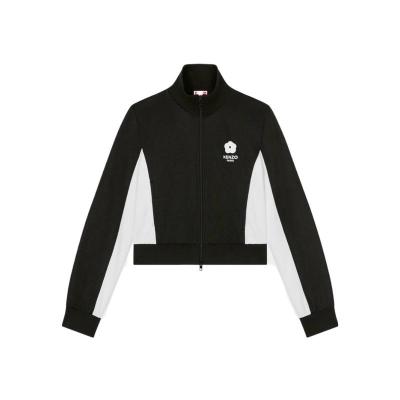 高田贤三(Kenzo)女运动卫衣长袖高领修身拼接撞色女士潮牌印花户
