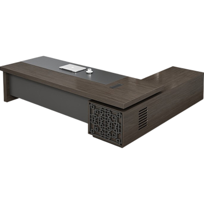 域赢办公家具新中式办公桌老板桌高档总裁桌董事长大气大桌班台总裁桌简约现代 大班台