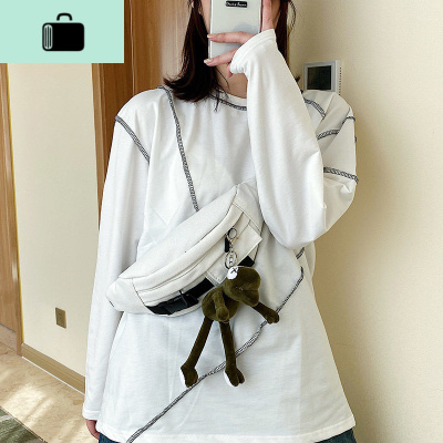 潮牌休闲胸包新款韩版斜挎包单肩包运动腰包休闲方便百搭男女潮流NEW LAKE男士单肩包