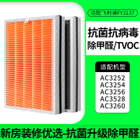 适配飞利浦空气净化器滤芯FY3137[抗菌抗病毒升级]新房除醛除过敏原