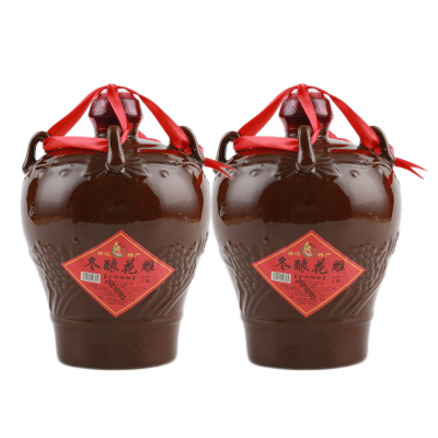 二坛 湘溪浙江特产坛装黄酒十年陈冬酿花雕黄酒1.5L*2