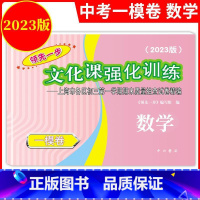 2023数学一模卷 上海中考一模卷数学 文化课强化训练数学 仅试卷 中西书局领先一步试卷 上海市初三第一学期 2023数