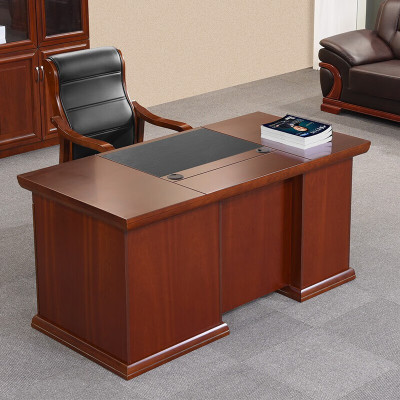 域赢办公桌经理桌老板桌主管桌贴木皮写字台班台桌1.6m