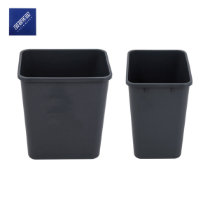 安居先森无盖方形垃圾桶家用办公室宿舍10只装15L灰色(套)
