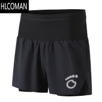 HLCOMAN马拉松专业跑步4分裤男轻功冰丝运动短裤后腰口袋可放手机