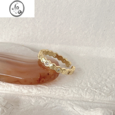 JiMi爱心戒指女小众设计高级感食指轻奢精致时尚个性粉钻欧泊潮流指环