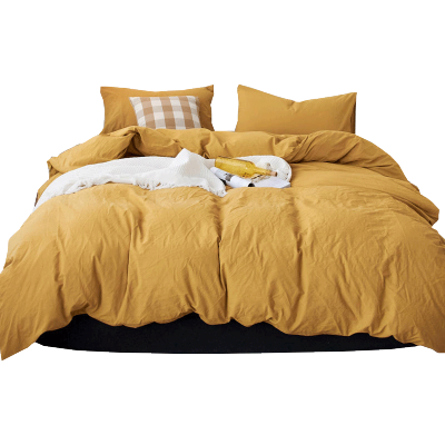 美帮汇床单四件套 学生宿舍单人全棉水洗棉三件套全棉被套男寝室 北欧