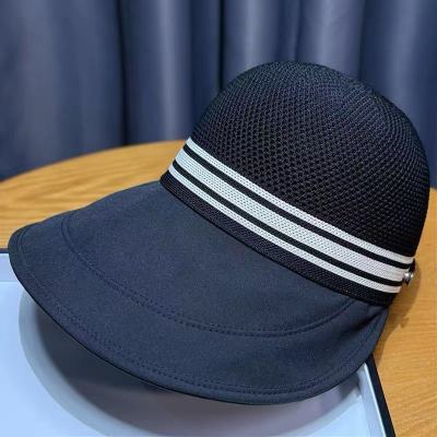 露丝拼色宽檐鸭舌帽女春夏韩版百搭遮阳渔夫帽显脸小速干马术帽