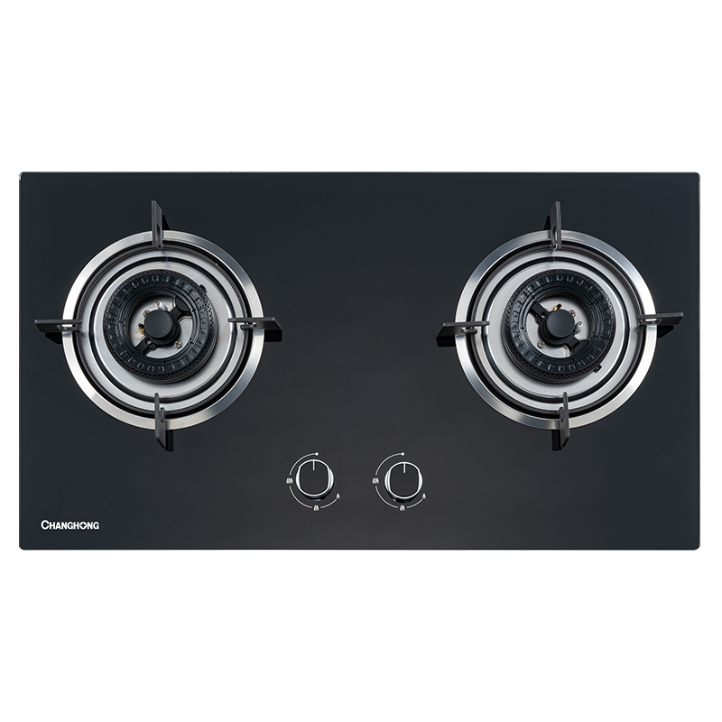长虹CHANGHONG一级能效台嵌两用液化气钢化玻璃直燃火4.5KW燃气灶具JZY-B238