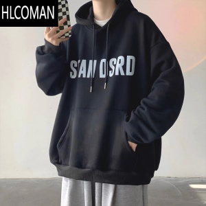 HLCOMAN特大码300斤卫衣男女薄款连帽宽松加绒潮牌情侣外套上衣2